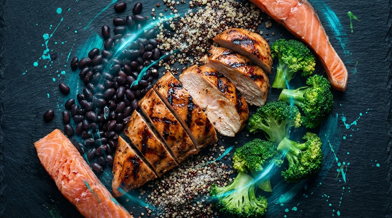 Performance-inspired high-protein ingredient texture.