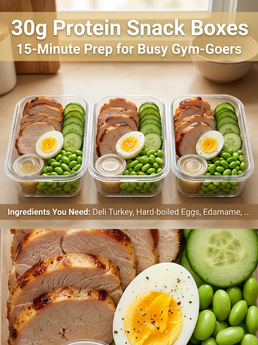 Pinterest editorial layout for Macro-Friendly High-Protein Snack Boxes.