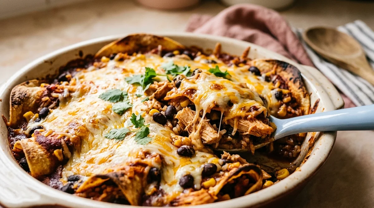 Macro-Friendly Chicken Burrito Casserole for Meal Prep