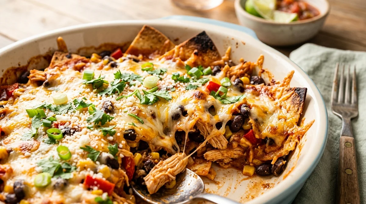Quick High-Protein Chicken Burrito Casserole (30 Mins)