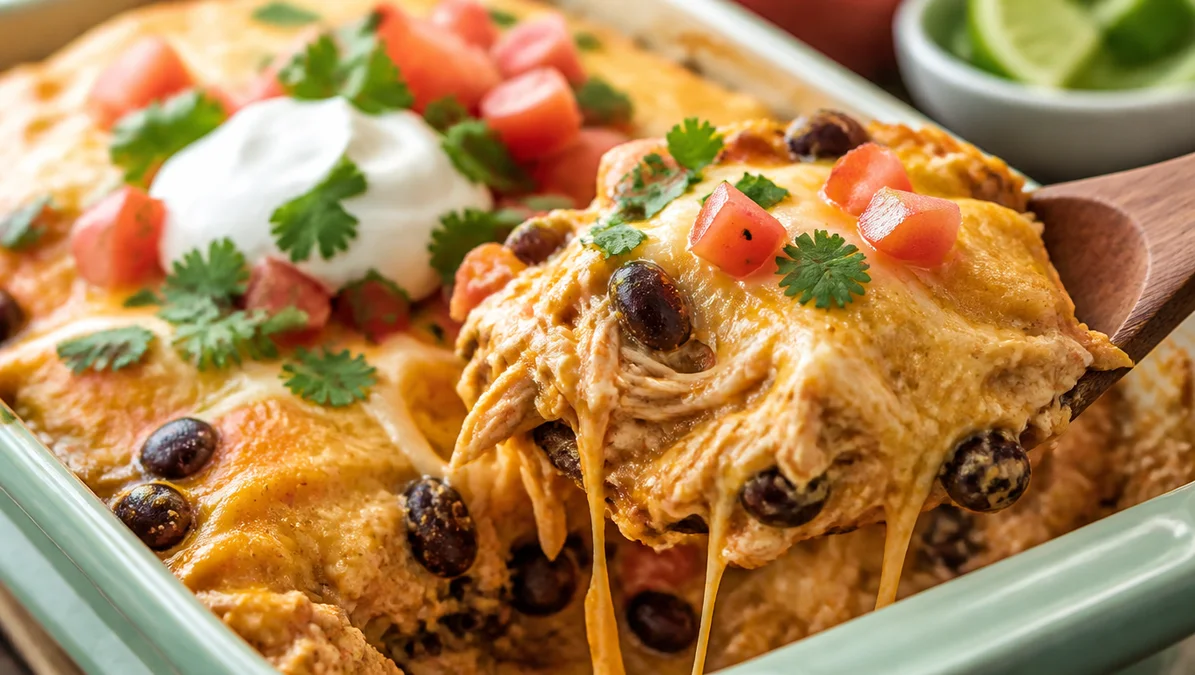 Quick Protein-Packed Chicken Burrito Casserole