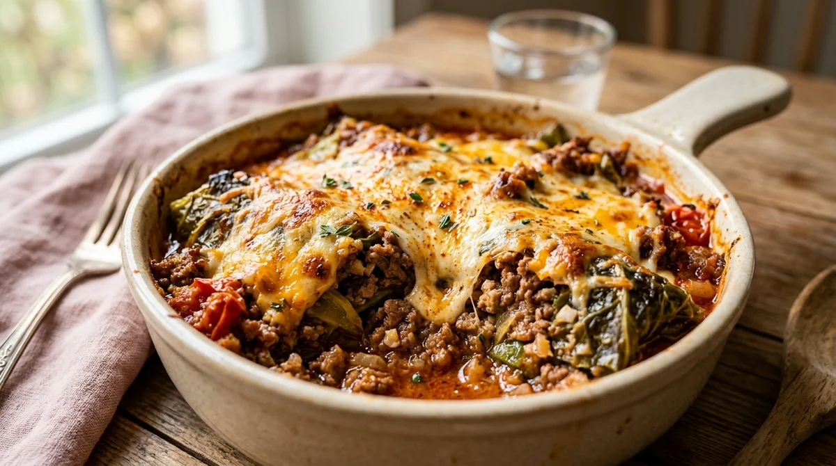 30-Minute High-Protein Cabbage Roll Casserole