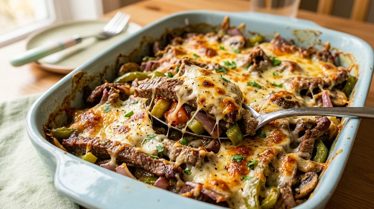 Philly Cheesesteak Casserole