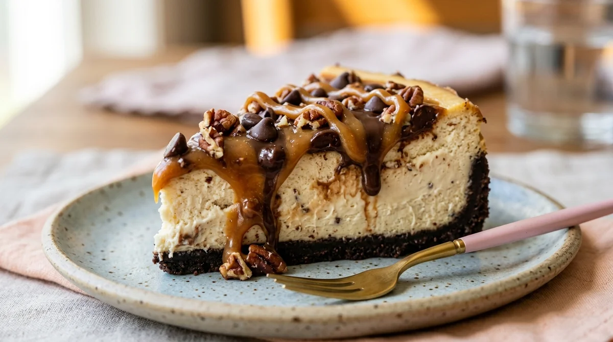 Macro-Friendly Turtle Cheesecake