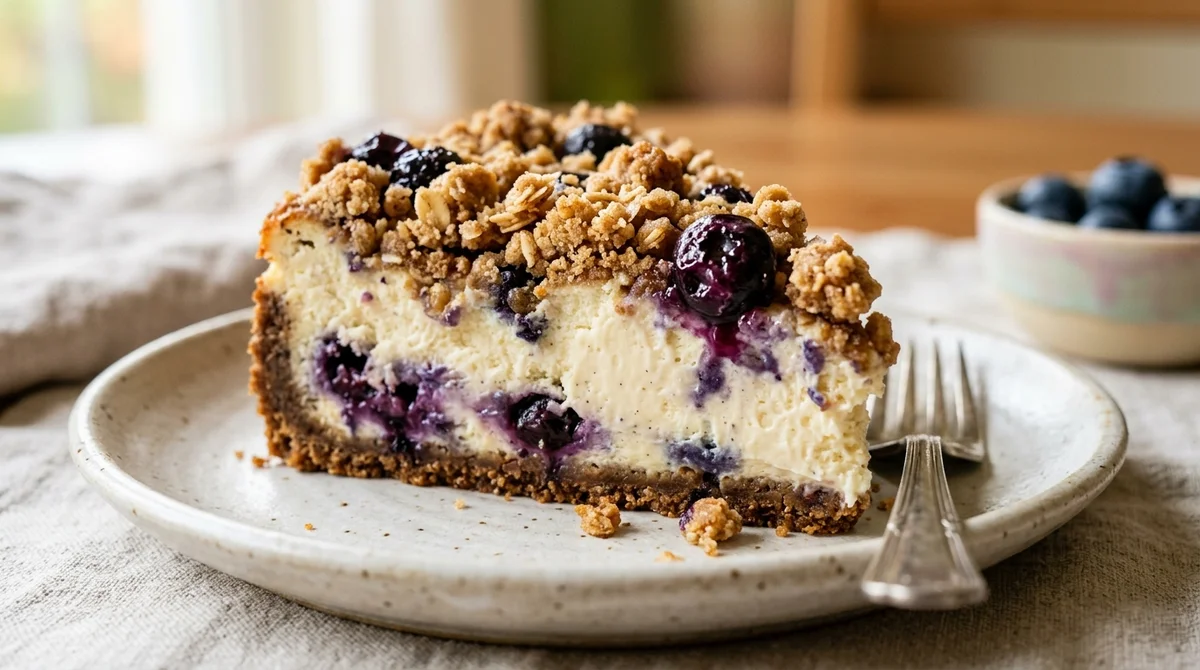 High-Protein Blueberry Cheesecake