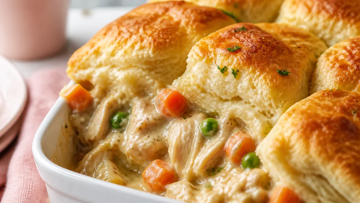 Quick High-Protein Chicken Pot Pie Casserole