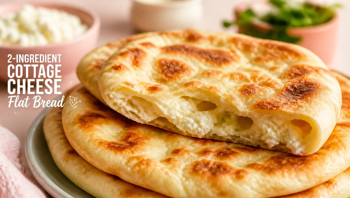 2-ingredient cottage cheese flat bread