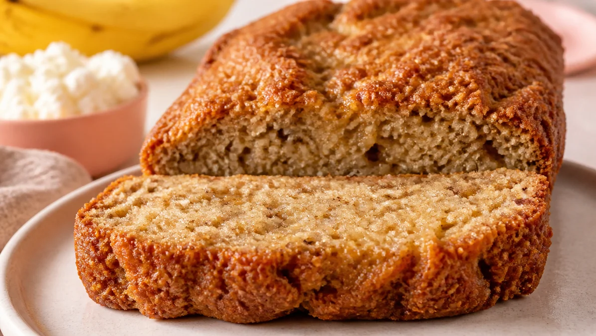Quick High-Protein Cottage Cheese Banana Bread