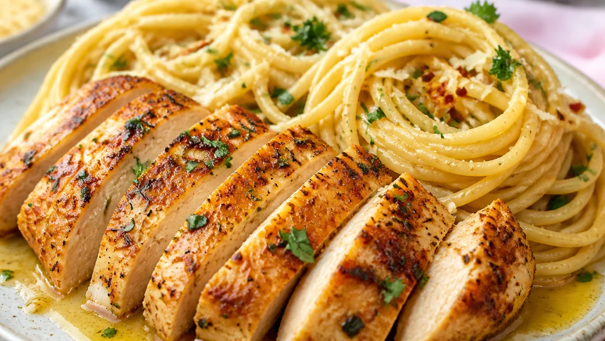 Quick Garlic Butter Chicken Pasta for High-Protein Dinners