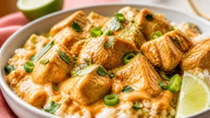 Quick High-Protein Coconut Chicken Rice Bowl