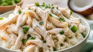 Easy Macro-Friendly Chicken & Coconut Rice Bowl