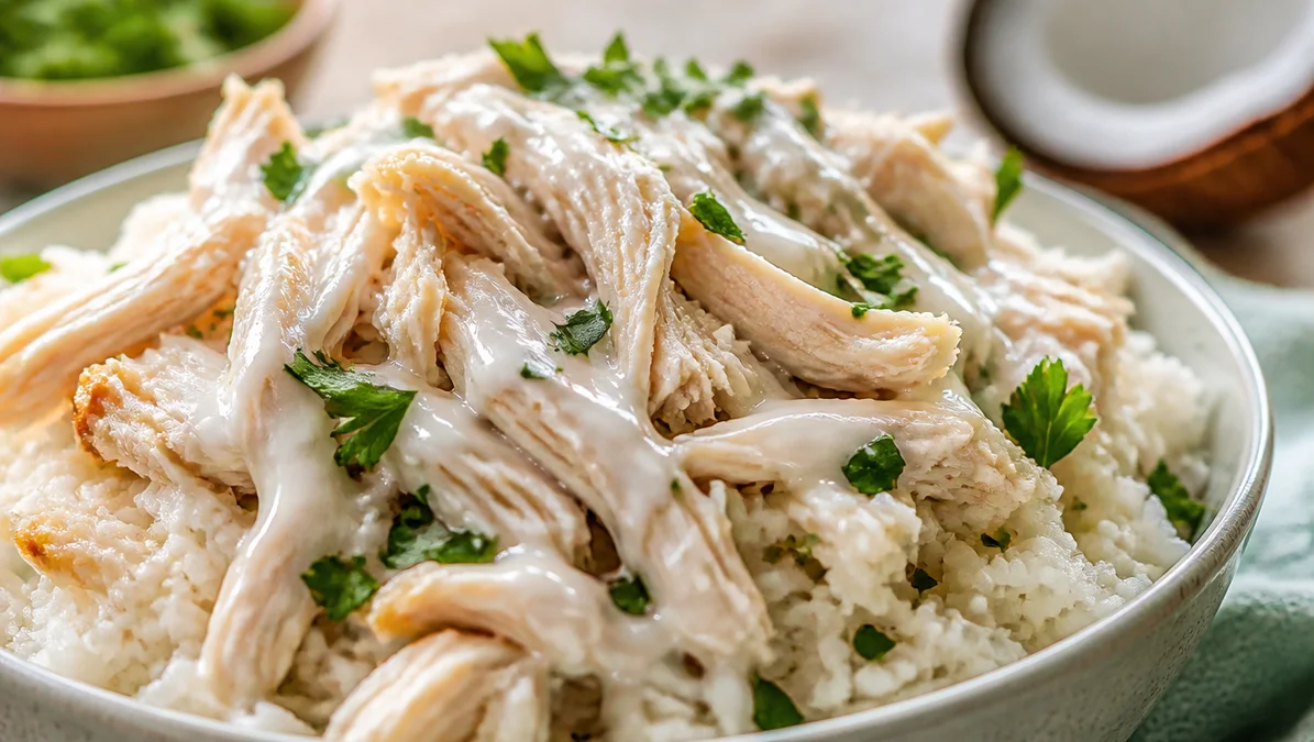 Easy Macro-Friendly Chicken & Coconut Rice Bowl