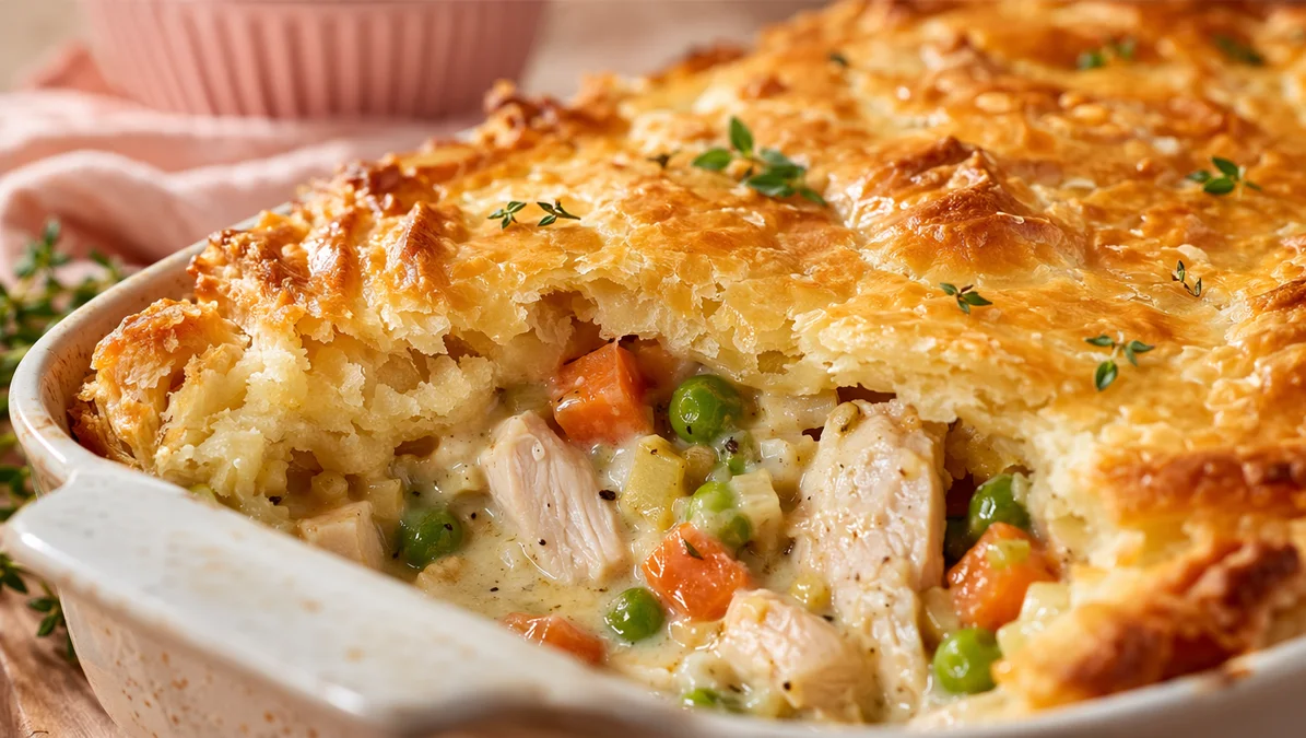 Quick High-Protein Chicken Pot Pie Casserole