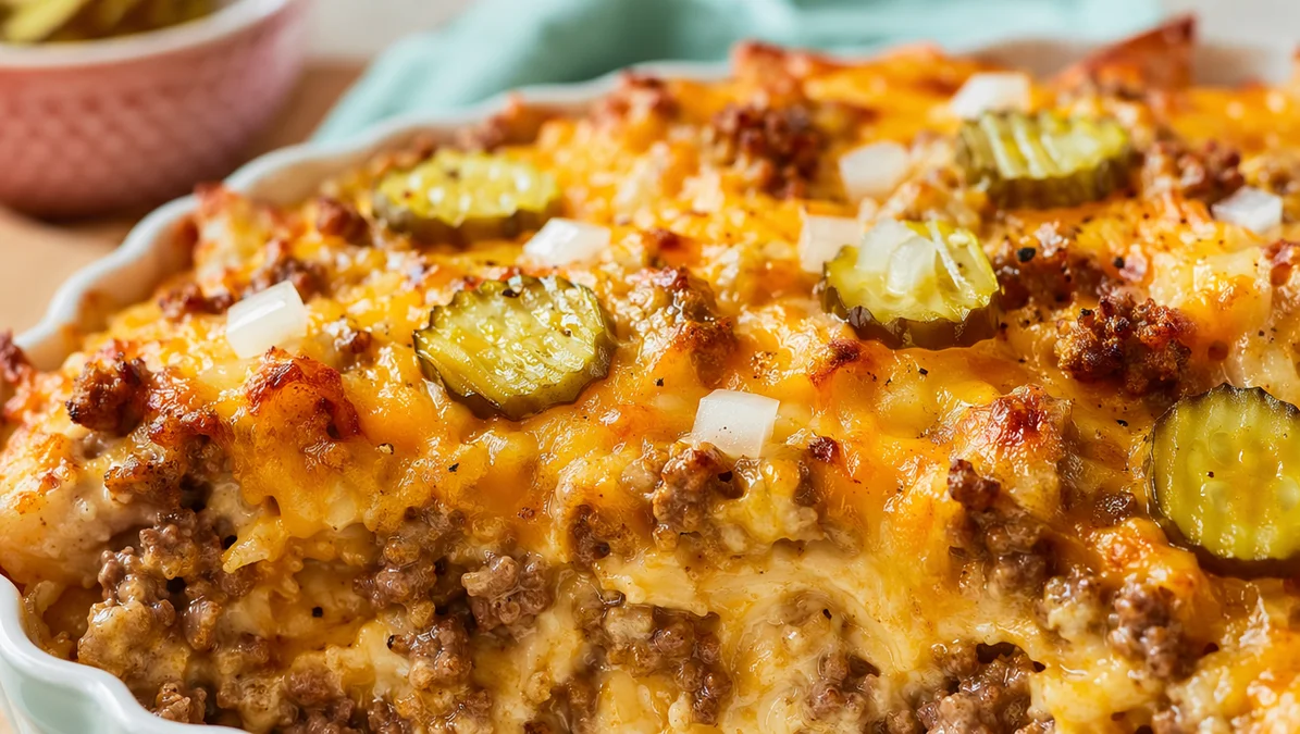 Quick High-Protein Turkey Cheeseburger Casserole