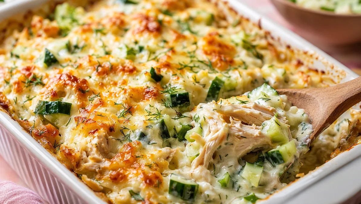 DUMP AND BAKE CHICKEN TZATZIKI CASSEROLE