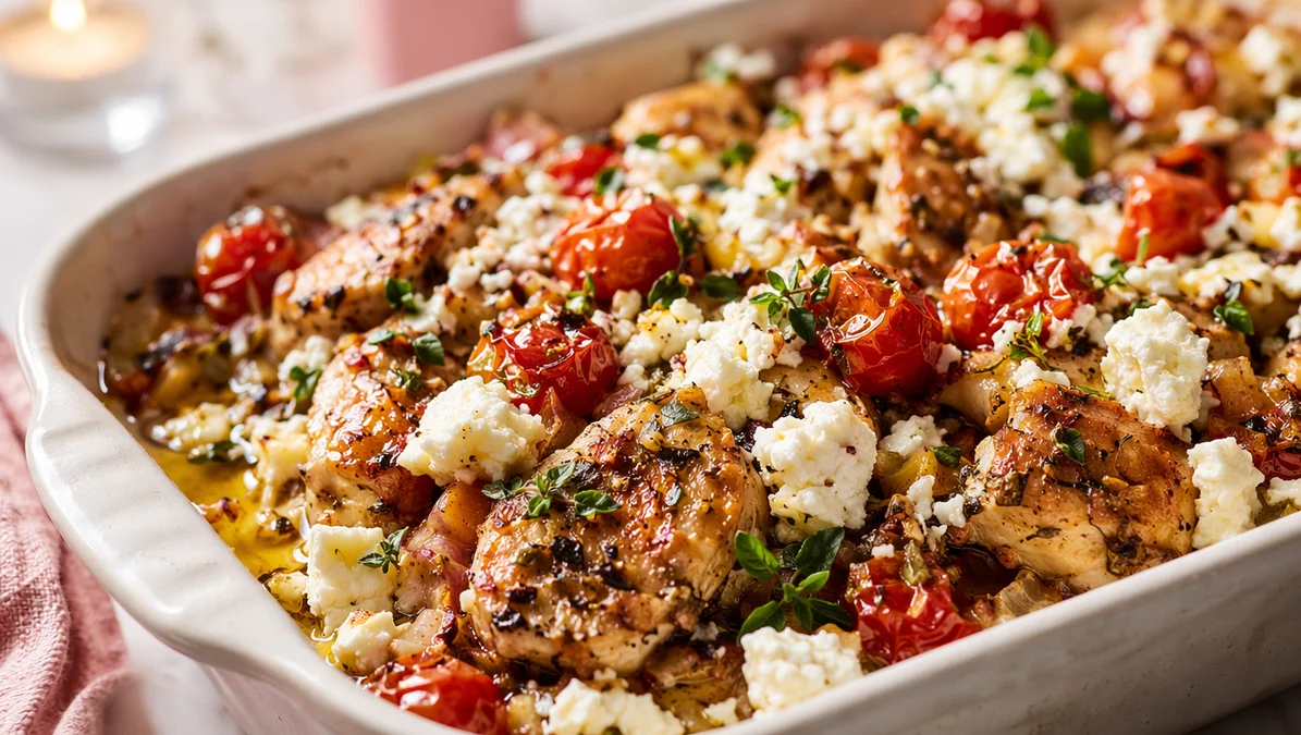 Quick High-Protein Greek Chicken Casserole for Busy Nights