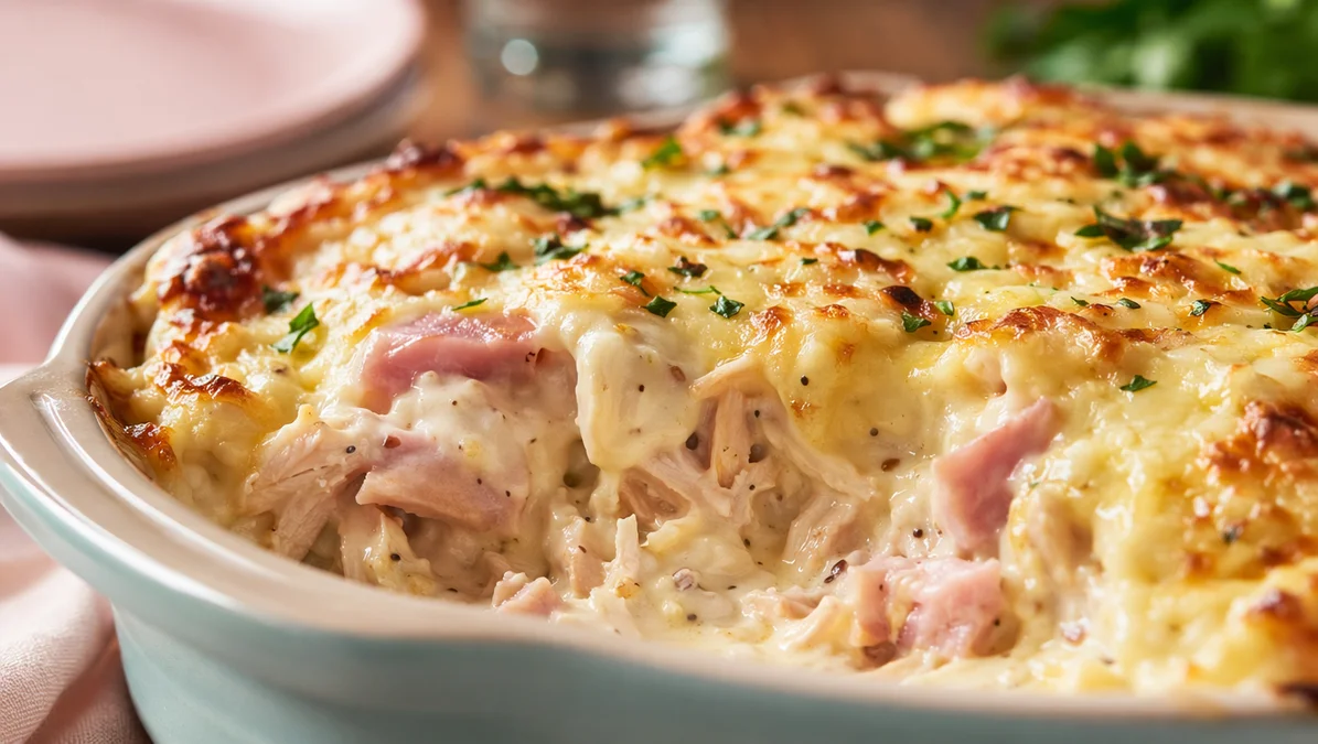 Chicken Cordon Bleu Casserole (Easy Video Recipe)