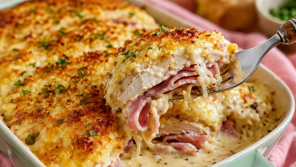 Quick High-Protein Chicken Cordon Bleu Casserole