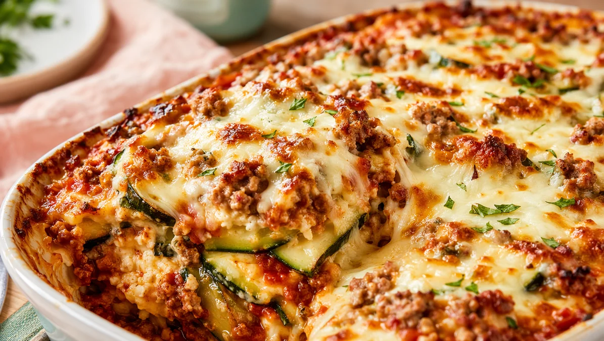 Cheesy Zucchini Pizza Casserole