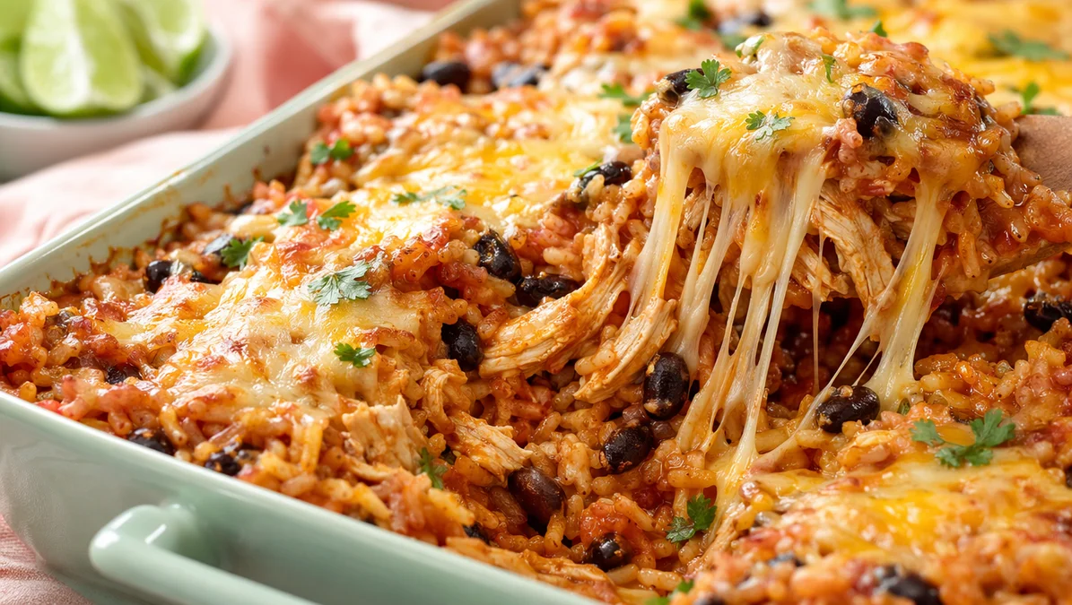 Quick High-Protein Chicken Enchilada Rice Casserole