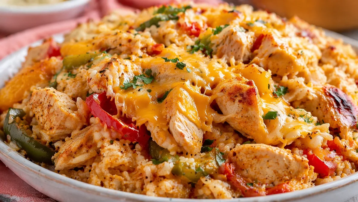 High-Protein Fajita Rice Bake