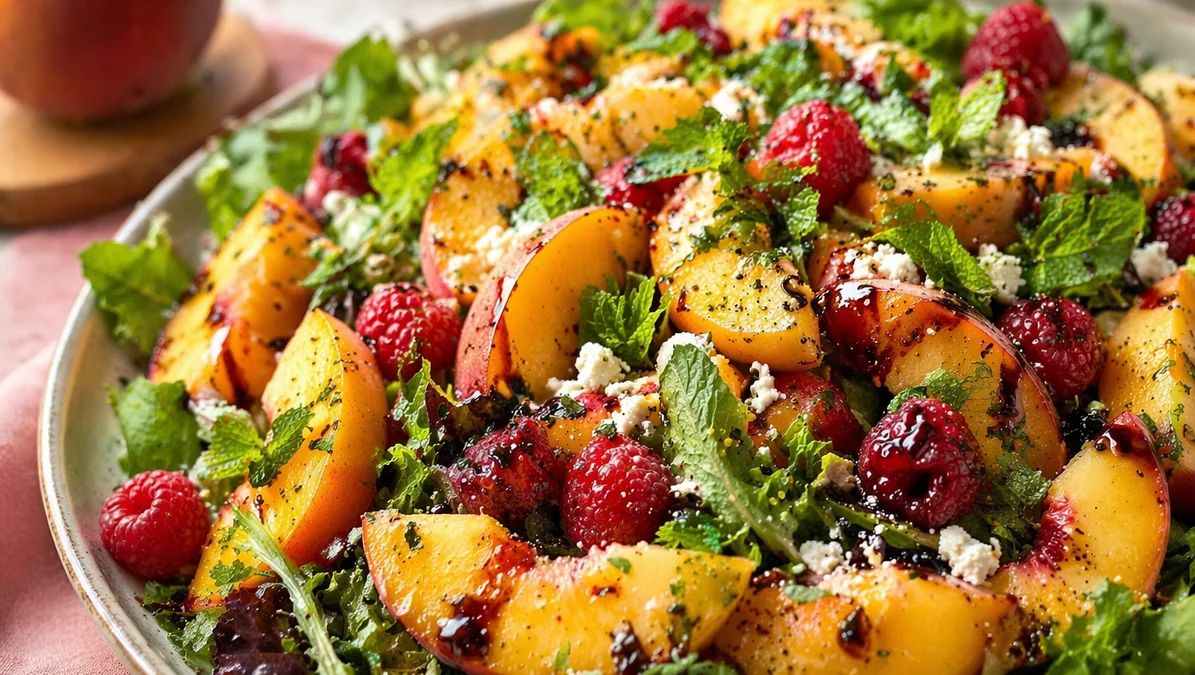 Fresh Peach Picnic Salad