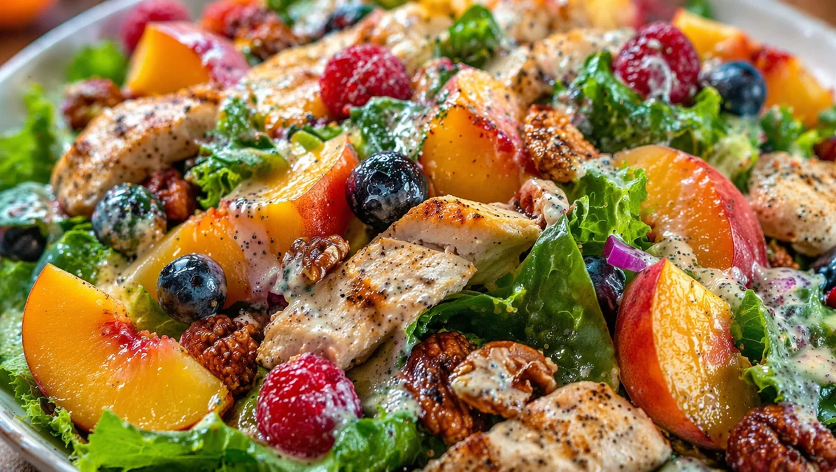 Summer Peach Protein Salad