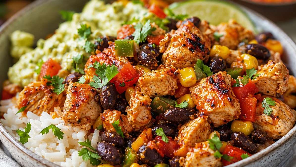 One-Pan Chicken Burrito Bowl