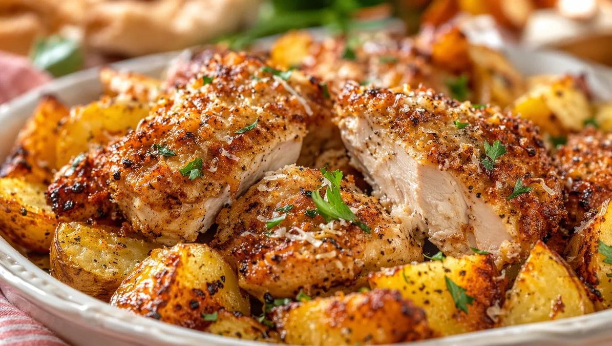 Crispy Parmesan Chicken Bake
