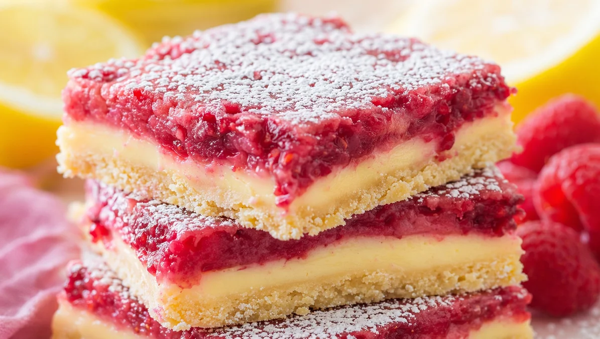 Lemon Raspberry Protein Bars