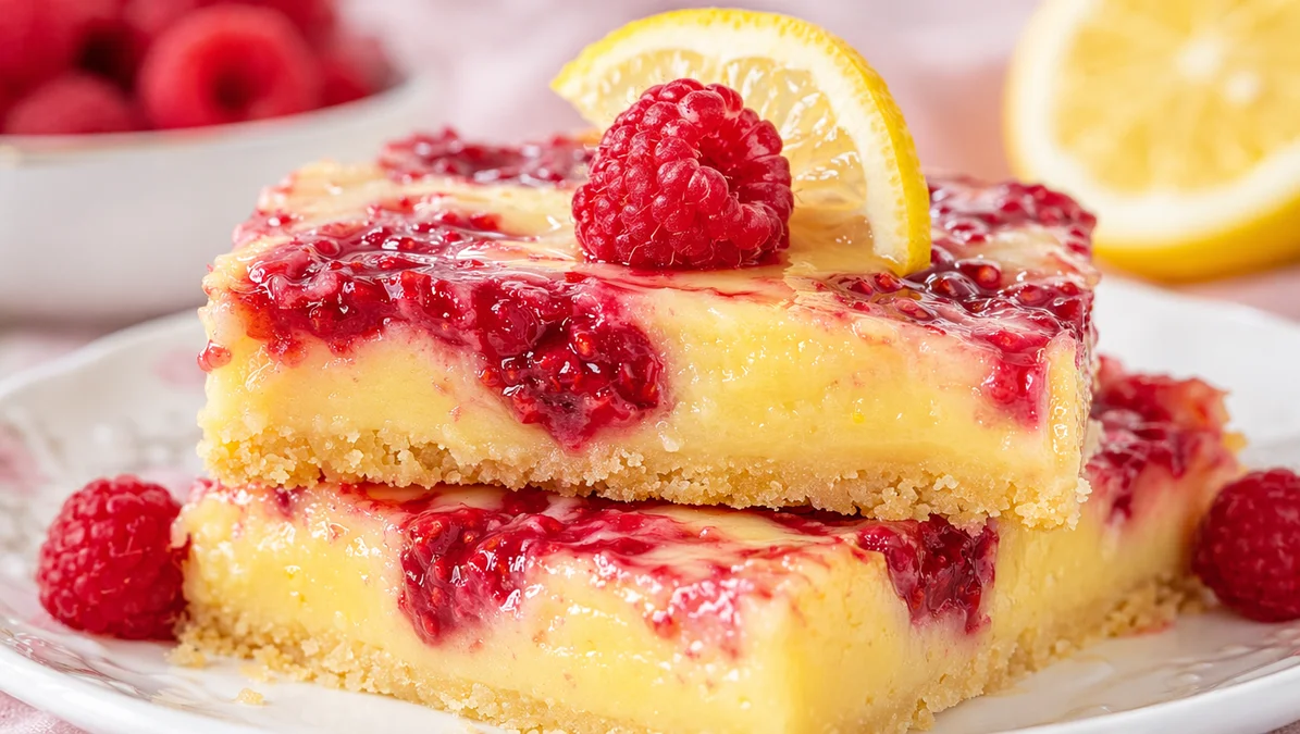 Tangy Raspberry Lemon Bars