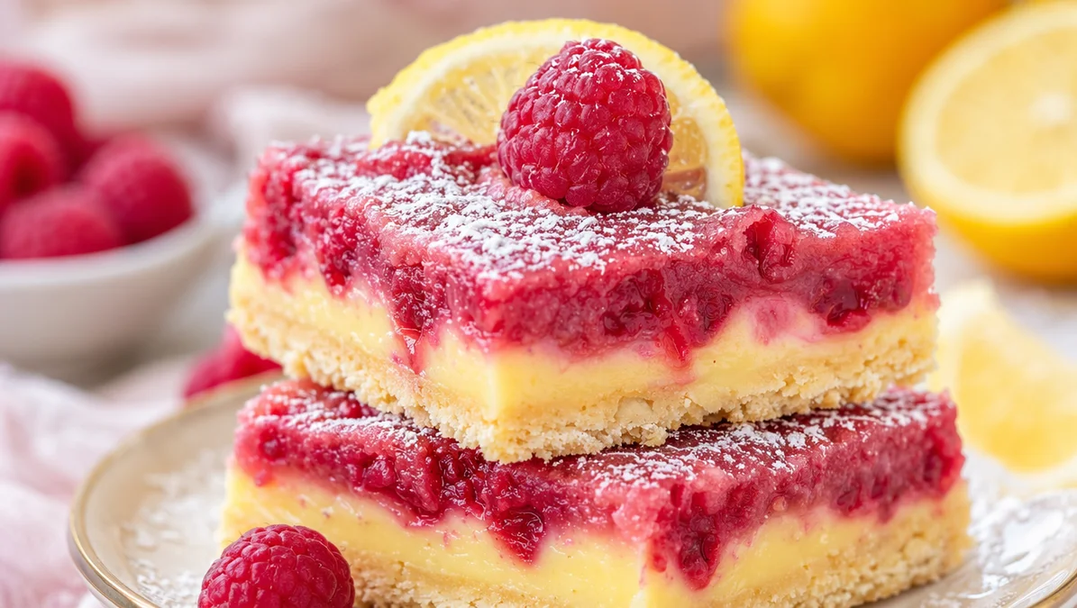 High-Protein Lemon Raspberry Dessert