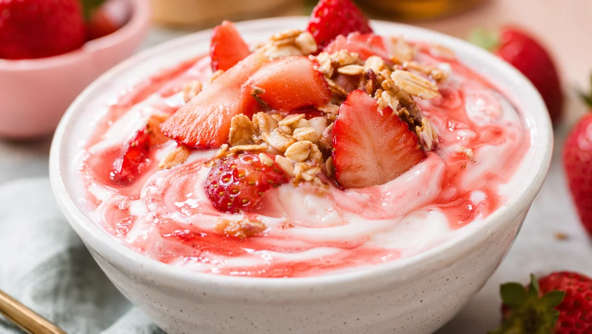 Quick Strawberry Yogurt Bowl