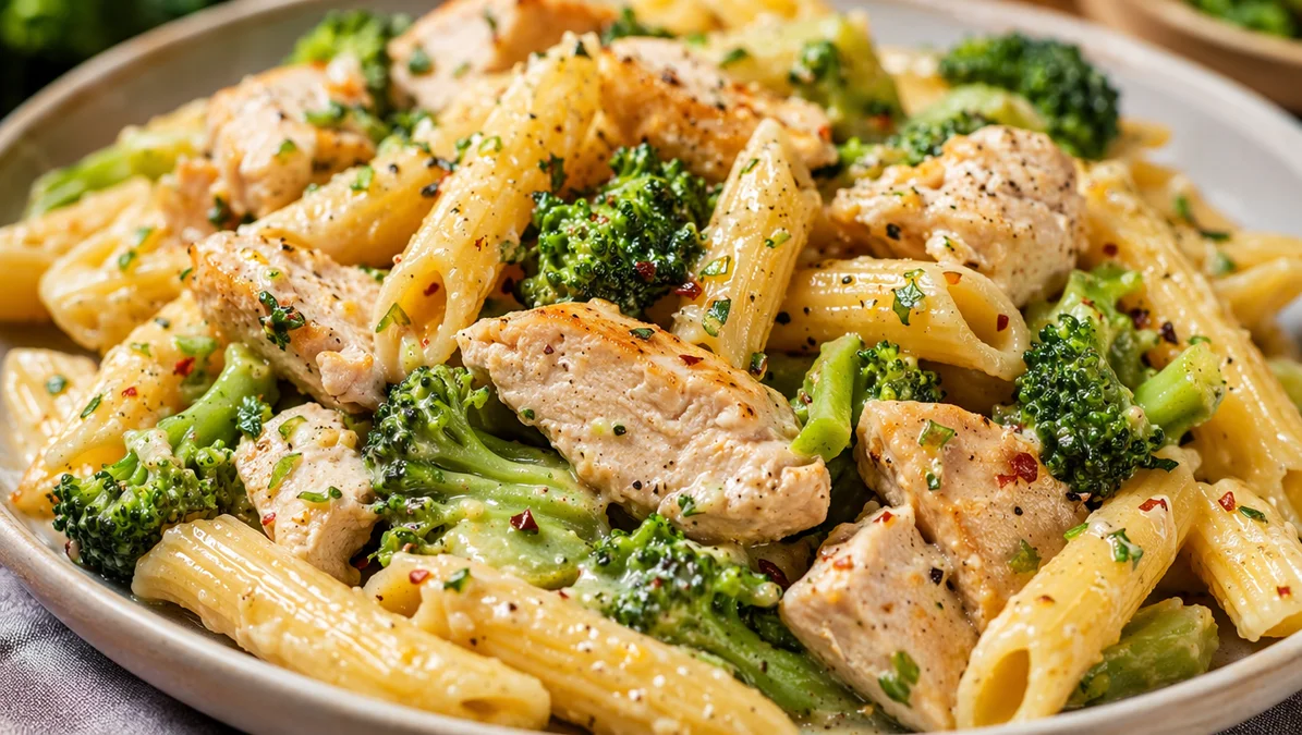 Light Chicken Broccoli Pasta