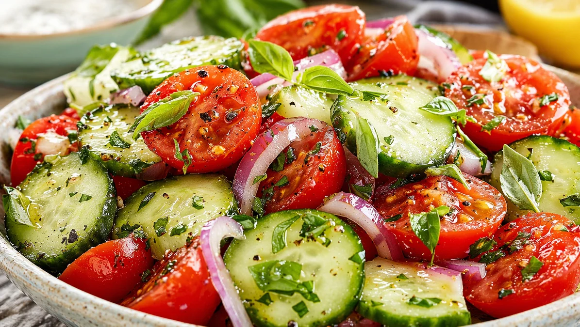 Light Cucumber Tomato Toss