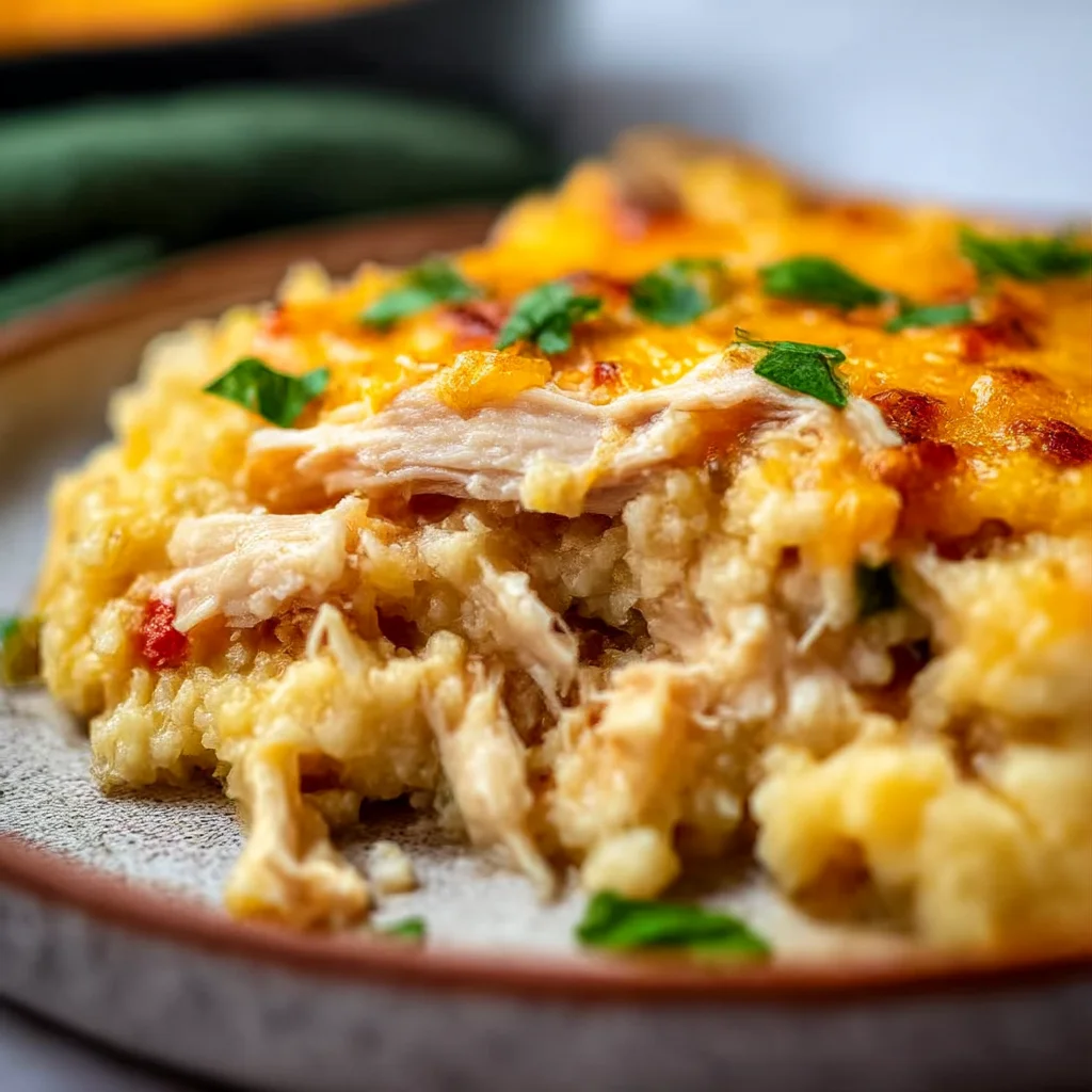 Healthy Chicken Cauliflower Rice Casserole – Low-Carb Meal Prep