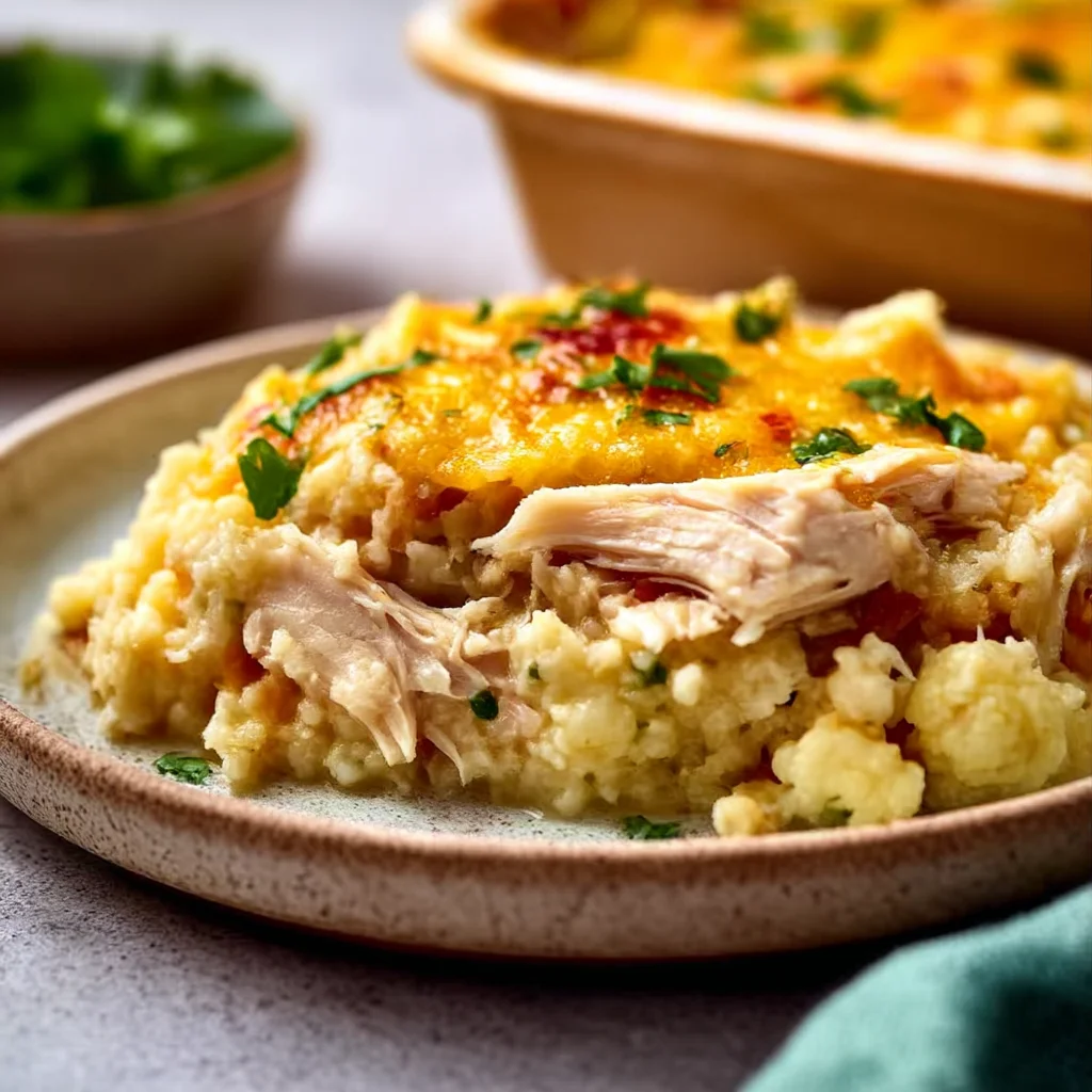 40-Min Chicken Cauliflower Rice Casserole Dinner