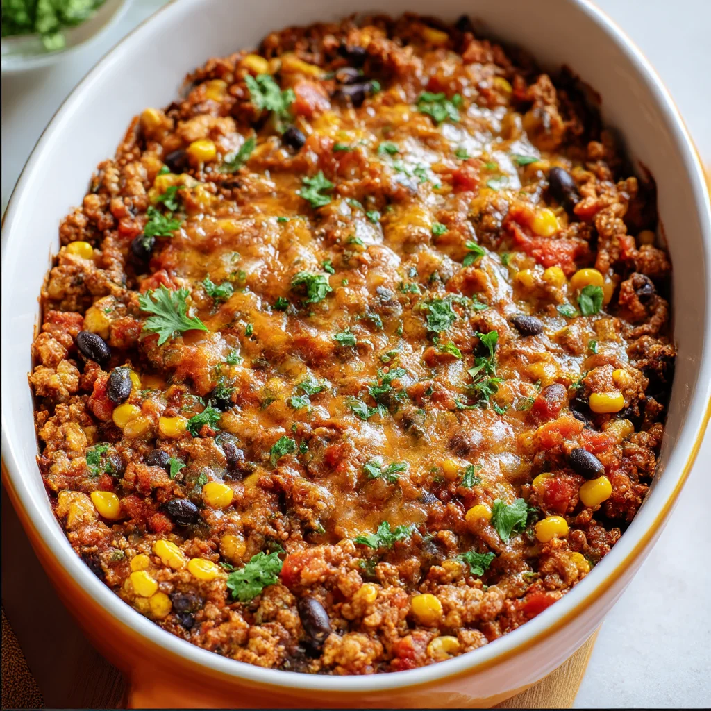 Southwestern Ground Turkey Casserole Loaded with Flavor