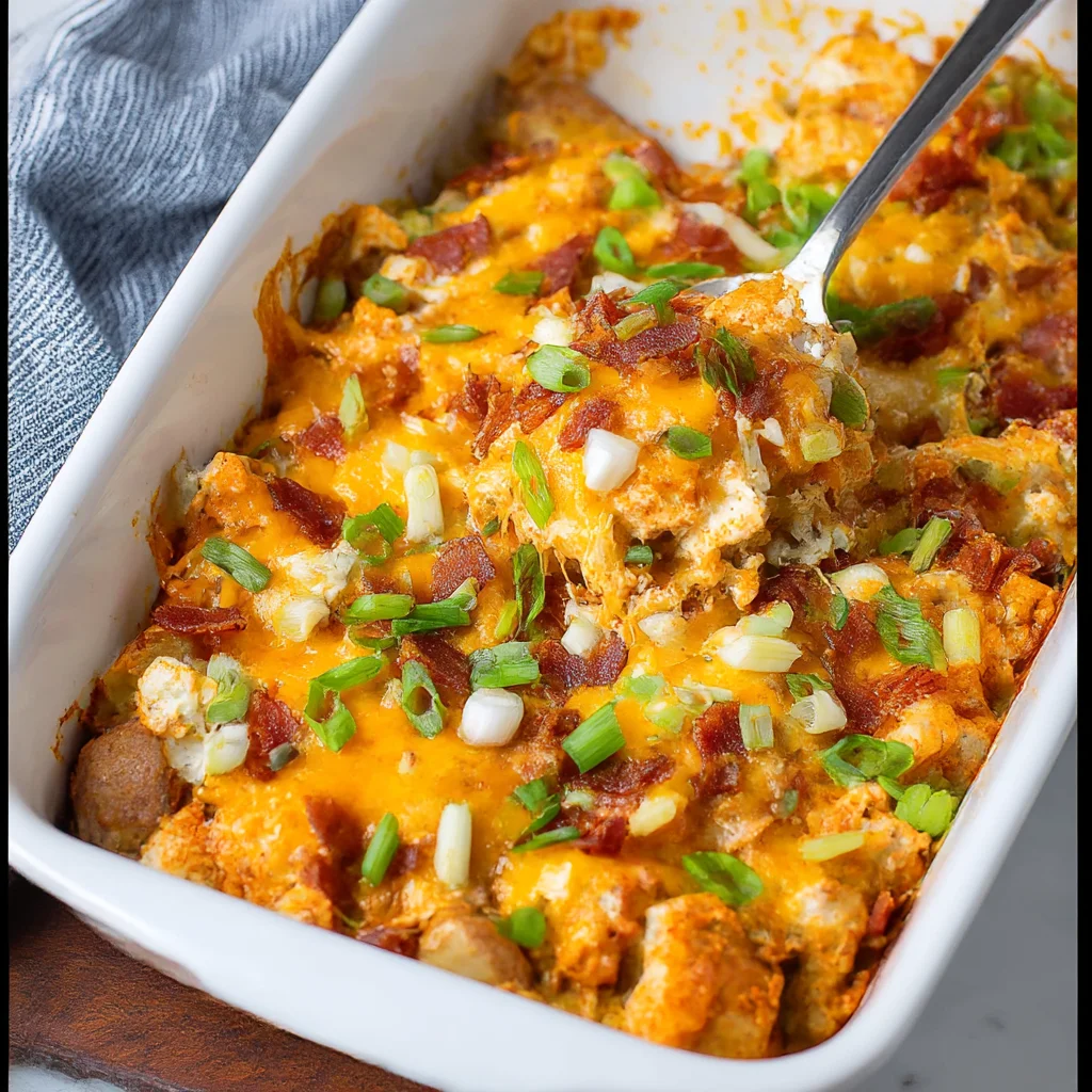 Keto Buffalo Chicken Casserole - Low Carb Spicy Dinner