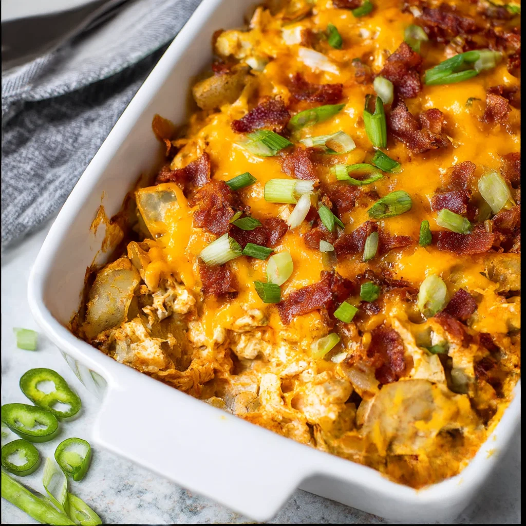 One-Pan Buffalo Chicken Casserole Weeknight Meal Prep